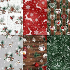 Christmas Scrapbook Paper 12×12,Merry Christmas Tree Deer Patterned Paper,24 Sheets Double-Sided Wooden Scrapbooking CardStock Papers Pad for Holiday Cardmaking DIY Origami Papers.