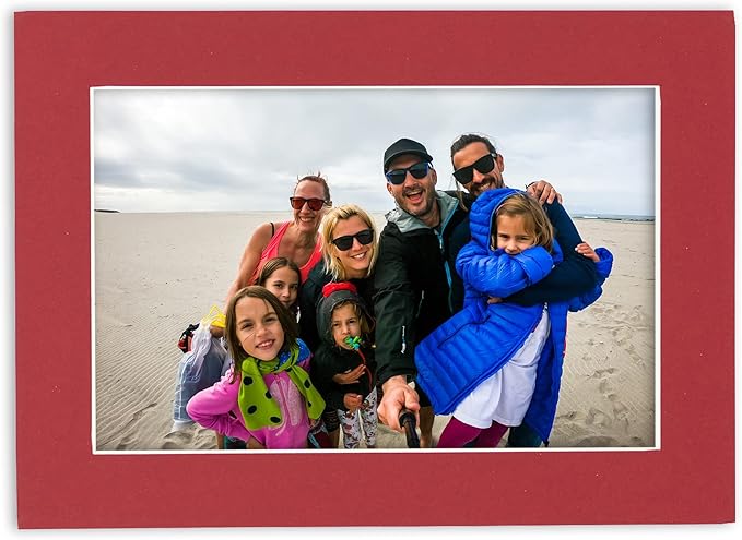 11x14 Mat for 8.5x11 Photo - Precut Deep Red Picture Matboard for Frames Measuring 11 x 14 Inches - Bevel Cut Matte to Display Art Measuring 8.5 x 11 Inches - Acid Free Pack of 25 MATS