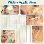 Amrules Clay Tools Kit, 12 PCS Polymer Clay Cutter Tools, Rectangle Shape Acrylic Press Board and Roller Pin Supplies Suitable for Shaping, Carving, Pottery Craft and DIY Projects