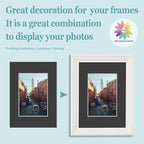 MBC Mat Board Center, 10 Pack 5x7 for 3.5x5 Black Picture Mats Frame Mattes, Bevel Cut, Acid Free, 4-ply Thickness