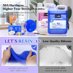 LET'S RESIN Silicone Mold Making Kit 30A,160oz/10Lbs Durable Mold Making Silicone Rubber, Fast Cure Platinum Cured Silicone, Self-Degassing Molding Silicone, Ideal for DIY Resin Molds & Silicone Molds