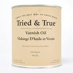 Tried & True Superior Varnish Oil Wood Finish, Quart - Natural Pine Resin & Linseed Oil, Ideal for Interior Furniture, Tables, Countertops - Non-Toxic, Scratch Resistant & Durable