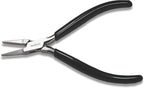 The Beadsmith Flat Nose Pliers – Extra Fine Tips – 4.5 inches (114mm) – PVC Grip Handle with Double Leaf Springs – Jewelry Making Tool for Creating Bracelets, Earrings and Necklaces