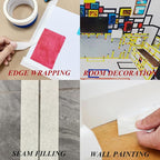 Colored Painters Tape, Premium Masking Master Tape, Multi-Surface Paint Tape, Removes Easily, Colorful Craft Paper Tape for Wall Painting Art Scrapbook Supplies (0.94 Inch Wide, 198yd =0.94IN*22yd*9)