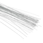 PATIKIL 26 Gauge 16" Floral Stem Wire, 100 Pcs Paper Wrapped Iron Artificial Flower Stem Accessories for DIY Bouquet Stem and Craft Decoration, Silver