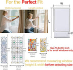 3D Stained Glass Window Privacy Film, Heat Control UV Blocking Static Cling Decorative Window Film for Bathroom,Front Door,Home Non Adhesive,35.4 x 78.7 inches Honey