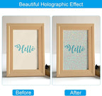 PATIKIL 11.7x8.3" Holographic Sticker Paper, 10Sheets A4 Polypropylene Self-adhesive Transparent Waterproof Laminate Overlay Film for Photo Cards Scrapbook Decorations, Little Circle