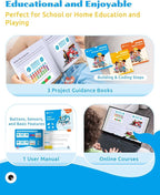 WhalesBot D3 Pro 12-in-1 STEM Wecode Pad Coding Robot Kit for Kids, 388-Piece Educational Building Set with Interactive Storytelling, Ideal Toy Gift for Boys & Girls Ages 6-8