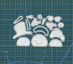 Metal Cutting Dies DIY Merry Christams Embossing Stencil Template Scrapbooking Card Making Mold Photo Album Arts Crafts Tools(Snowman and Bird-10x6.7c)
