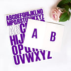 Bemeol Letter Stickers 1560 Pieces 30 Sheets Stick on Vinyl Letters Capital Alphabet Sticker Letter for Craft Bulletin Boards Classroom Home Business Decor(Purple,1 Inch,2 Inch)