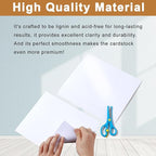 40 Sheets White Shimmer Cardstock 8.5 x 11 Scrapbooking Paper, 75lb Heavyweight Paper Card Stock for DIY Cards Making, Business Cards, Wedding Invitations, Menus, Anniversary Card