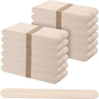 SOUJAP 600pcs 8 Inch Popsicle Sticks, Wooden Craft Sticks Bulk, Wood Ice Cream Sticks for Crafts Projects