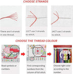 Dimxvean Stamped Cross Stitch Kits,Cross Stitch Kits for Adults Beginners,Embroidery Kits Full Range of Cross Stitch Stamped Kits Needlepoint Kits Cross Stitch Patterns-Lion Sunrise 16x20 inch