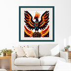 Joyhoor Cross Stitch Kits for Beginners Stamped Cross-Stitch Supplies Needlework preprint Embroidery Kits for Adults DIY Needlepoint Kits Embroidery Patterns 11CT-Colorful Phoenix 17.7x17.7 inch