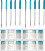 HONEYSEW 60 Pieces Sewing Machine Needles Universal Regular Point Machine Needles for Home Sewing Machine Compatible with Singer, Brother and Old Sewing Machine (Blue, Size 11-60PCS)