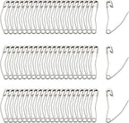 120Pcs Curved Safety Pins Size 4, 2-1/4 inch / 57mm Quilting Basting Pins, Bent Safety Pins for Quilting and Knitting (Sliver)
