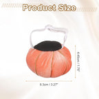 HARFINGTON Wrist Pin Cushion Wristband Sewing Pincushion Polyester Pin Holder Wearable Pumpkin Shaped Needles Wristband for Sewing Quilting Needlework DIY Crafts, Orange