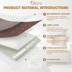 Fabric Repair Patches, 17X158 inch Linen Self-Adhesive Fabric Repair Tape, Strong Sticky Linen Patch for Sofas, Tote Bags, Clothing, Car Seats, Furniture（Brown, 17X158 inch）