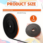 Magnetic Tape Roll Thin Strips, 0.39 Inch x 66 Feet Magnetic Board Dividers Whiteboard Graphic Decorative Tape Marking Line for Classroom Office Art Accessories(Orange)