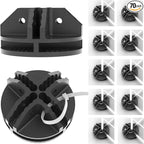 70Pcs Cube Wire Connector replacement for Cube Storage Modular Closet Organizer and Metal Grid Shelving or Pet Animal Playpen (Black)