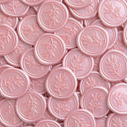 PONATIA Wax Seal Stickers -Rose Gold Wedding Invitation Seal Stickers, 50 Pcs Self- Adhesive Stickers, Perfect for Invitation Cards, Envelopes Christmas Cards, Gift Wrapping, Party Menu Decor