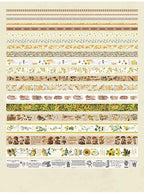 MAFELOE Decorative Vintage Washi Tapes Set 20 Rolls 2 Meters Long, Adhesive Scrapbook Junk Journaling Art Craft Collage Supplies-Forest Dream Series-Khaki (WT-M4-SLMJ)