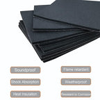Rubber Adhesive Pads, 4 Pcs Closed Cell Foam Sheet Neoprene High Density Foam Anti Vibration Pads for Furniture Cars Speakers Black (6" x 6" x 1/8", 4 Pcs)
