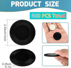 Coopay 500 Pieces Plastic Poker Chips, 1 Inch Bingo Chips Bulk Learning Counters Disks Poker Card Game, Counting Markers for Math Practice, Game Tokens and Teaching Rewards, 25 mm (Black)