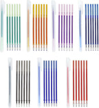 7-Color Heat Erasable Fabric Markers with 42 Refills, Extra-Fine 0.5mm Tip for Sewing, Quilting, Embroidery, Crafts & DIY Projects