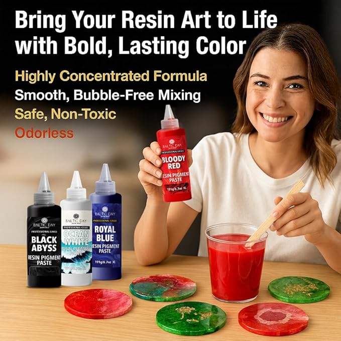 Mint Whisper Green Epoxy Resin Pigment Paste XL (191g / 6.7oz) – High Concentration Opaque Epoxy Dye & Coloring Paste for Resin Art, Jewelry Making, Tumblers, River Tables – Mica Powder Alternative