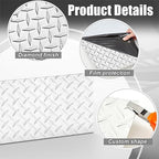 1pcs Diamond Plate Sheet Metal Heavy Duty Tread Aluminum Sheet Diamond Tread Plate for Wall Covering, Cargo Trailer, RV and More (12'' X 24'' X 0.08'',Silver)