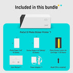 Liene PixCut S1 Color Sticker Printer & Cutting Machine - All-in-One Sticker Maker for DIY Crafts, Custom Labels & Gifts. Thermal Dye-Sublimation Photo Printer, 300 DPI, Precise AI Auto-Cutting