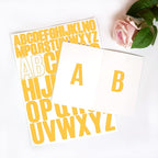 Bemeol Letter Stickers 1560 Pieces 30 Sheets Stick on Vinyl Letters Capital Alphabet Sticker Letter for Craft Bulletin Boards Classroom Home Business Decor(Yellow,1 Inch,2 Inch)