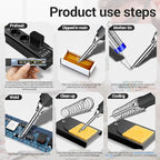 Soldering Iron Kit, Portable Corded Soldering Iron 95W 3S Fast Heating 212-842℉, Pre-set 3 Groups Temperature Portable Welding Tools for Metal Electric Repairs DIY (SL108)