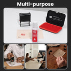Premium Stamp Ink, Quick-Drying & AP-Certified Non-Toxic Refill Ink for Self-Inking Stamps, Date Stamps and Stamp Pads (Red, 2oz)