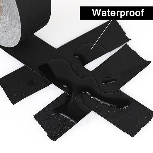 BOMEI PACK Black Gaffer Tape, Matte Non-Reflective, 1inch x 30yds No Residue Hand Tear Self-Adhesive Gaffer Tape for Labeling, Cable, Stage, Photography, Painters and Duct Repair, 1 Pack