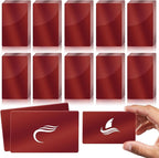 weparmeety 100 Pcs Metal Engraving Blanks Aluminum Sheet Laser Engraving Business Card Multipurpose Engraving DIY Gift Cards 86 x 54 x 0.21 mm (Red)