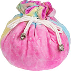 Large Dice Bags with Pockets Rainbow Storage Bags Star Pattern for DND RPG Games (with 1lb Random DND Dice)