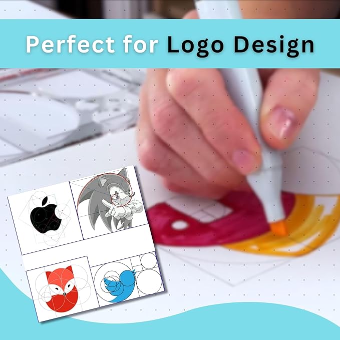 Circle Stencil Template for Drawing and Drafting: A Fibonacci-Inspired Circle Template for Drawing Tool for Artists Allows The Simple Application of The Golden or Divine Ratio for Artistic Design