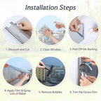DOWELL One Way Window Privacy Film with 3 Tools Window Tint for Home Sun Blocking Heat Control Anti UV Reflective Mirror Covering See Out Not in for House and Office Silver 23.6" X 78.7"