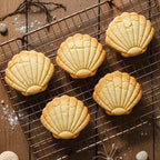 BAKERLOGY Scallop Shell Cookie Cutter - Bake Nautical Beach Treats - Detailed Biscuit Cutter Design for Baking and Crafts, ideal on fondant, dough, clay