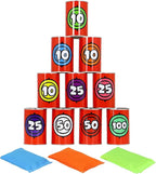 JOYIN 13 Pcs Carnival Party Bean Bag Toss Game, Sturdy Knockdown Can, Birthday Easter Party, Family, Best Outdoor and Indoor Games, Easter Egg Hunt for Classroom Gifts (Number Style)