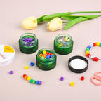 Glass Jars with Lids,Eco-Friendly Cosmetic Containers with Airtight Black Lids & Liners, Multi-Color Options for Cream, Lotion, Body Butter, DIY Skincare Travel Jars (Green Frosted, 1oz)