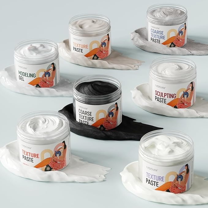 Kamenskaya Texture Paste - Modeling Paste Acrylic Medium for Acrylic Paint - 16.9 fl oz (500 ml)