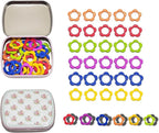 Metal Flower Stitch Markers,Colorful Crochet Stitch Markers,Knitting Stitch Markers with Storage Case,Crochet Gift for Knitting Weaving Lovers (Flower)
