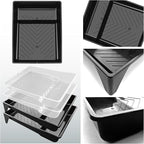 Great Andrew 4 Pack Paint Tray Liners 9 Inch, 2 PC Sturdy Plastic Tray with 2 PCS Disposable Paint Tray Liners, Paint Roller Trays, Paint Pan Liners for DIY Painting Projects, Walls, Furniture