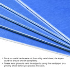 uxcell Blank Metal Card 100x50x0.8mm Anodized Aluminum Plate for DIY Laser Printing Engraving Blue 5 Pcs