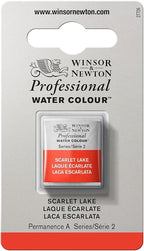 Winsor & Newton Professional Water Colour Paint, Half Pan, Scarlet Lake