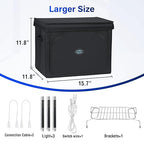 UV Light for Resin Curing High Efficiency 365nm UV Resin Kit for 3D Printer Large Size Sturdy Iron Frame Visual Window Even Curing LCD SLA DLP Compatible (Resin Curing Bag)
