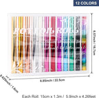 12 Pack Heat Transfer Gold Foil Sheets for Crafts Embossing Stamp Tool Heat Activated Thermal Toner Reactive Foil Roll 5.9inx4.26ft Add Stunning Foiled Elements to Any Card, Scrapbooking, DIY